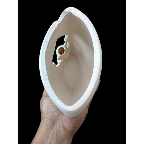 Vintage Artist Signed Southwest Candle Vase Handcrafted Pottery Wolf - Picture 4 of 9